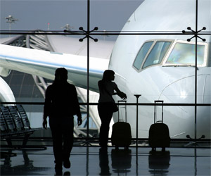 Photo: Passengers waiting at the airport