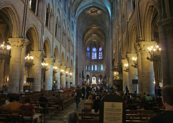 Photo: Interior of Notre Dame de Paris Cathedral  Guillaume Duchene