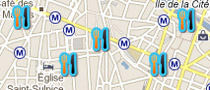 Paris museums on a map